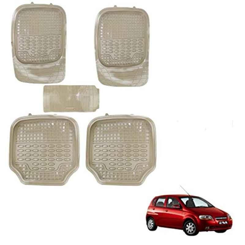 Kozdiko 5 Pcs 4G Beige Rubber & PVC Heavy Car Foot Mat Set for Chevrolet UVA, koz_81217