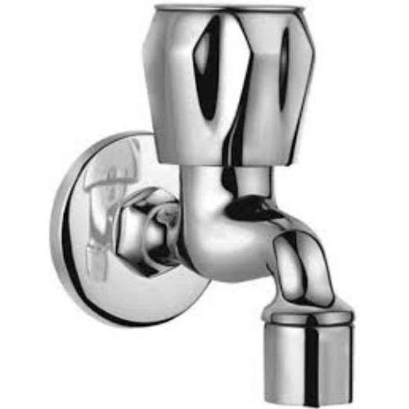 Hindware Classik Chrome Brass Bib Cock with Wall Flange, F200003