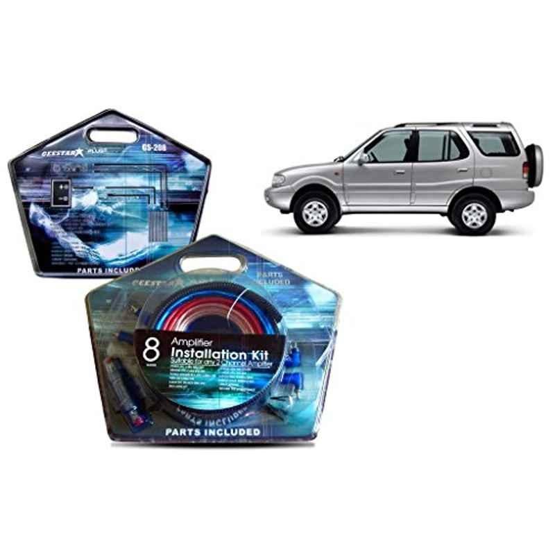 Auto Pearl Geestar Plus 8 Guage 2 Channel Amplifier Full Installation Kit for Tata Safari, GS-208