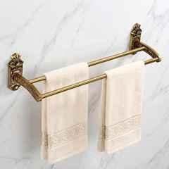 Plantex 24 inch Antique Brass Dual Towel Rod for Bathroom