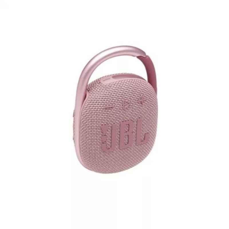 JBL Clip 4 18hrs Pink Portable Bluetooth Waterproof Speaker, JBL-CLIP4-BLUE-PINK