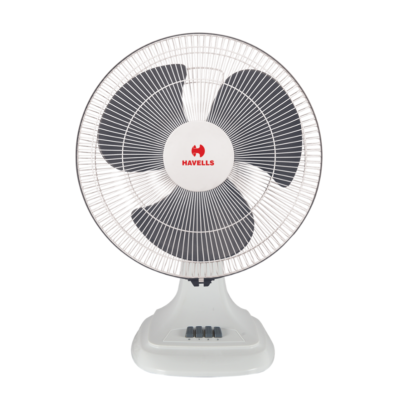 Havells Accelero HS 130W White & Grey Table Fan, FHTACHSWRY16, Sweep: 400 mm
