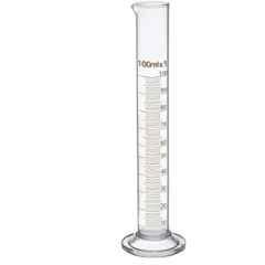 ABGIL 100ml Borosilicate Glass Round Base Cylinder Graduated Single Metric Scale with Pour Out, ABG1171