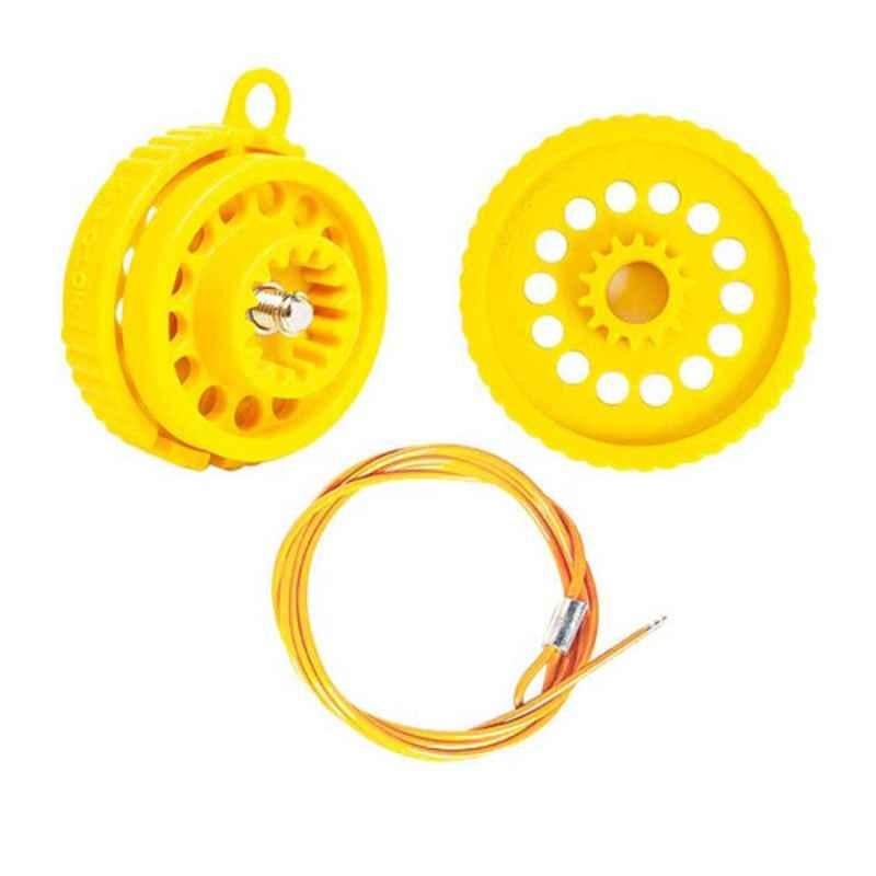 KAB-O-LOK 2m Yellow Nylon PA6 & 15% Glass Cable Lockout Set, CL-KBLK-Y2-ST