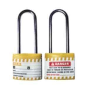 Lukko Safety 5mm ABS Yellow Regular Shackle Safety Lockout Padlockwith 3 Keys, LS-LC44