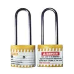 Lukko Safety 5mm ABS Yellow Regular Shackle Safety Lockout Padlockwith 3 Keys, LS-LC44