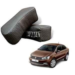 Kozdiko 2 Pcs Memory Foam Grey Car Vastra Neck Rest Cushion Set for Volkswagen Vento, koz_5424