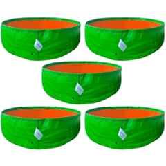 Singhal 15x9 inch 260 GSM HDPE UV Protected Plants Grow Bag for Terrace & Vegetable Gardening, GB-15x9-P5 (Pack of 5)