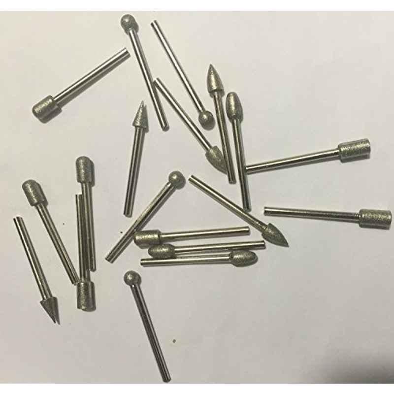 Krost Stone30_Burrs Centre Assorted 1/4inch Shank Diamond Coated Burrs For Dremel And Other Rotary Tools