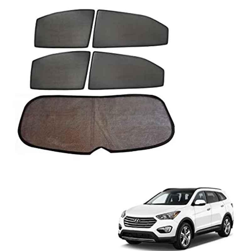 Kozdiko 5 Pcs Mesh Black Fixed Window & Rear Sun Shades Set for Hyundai Santafe