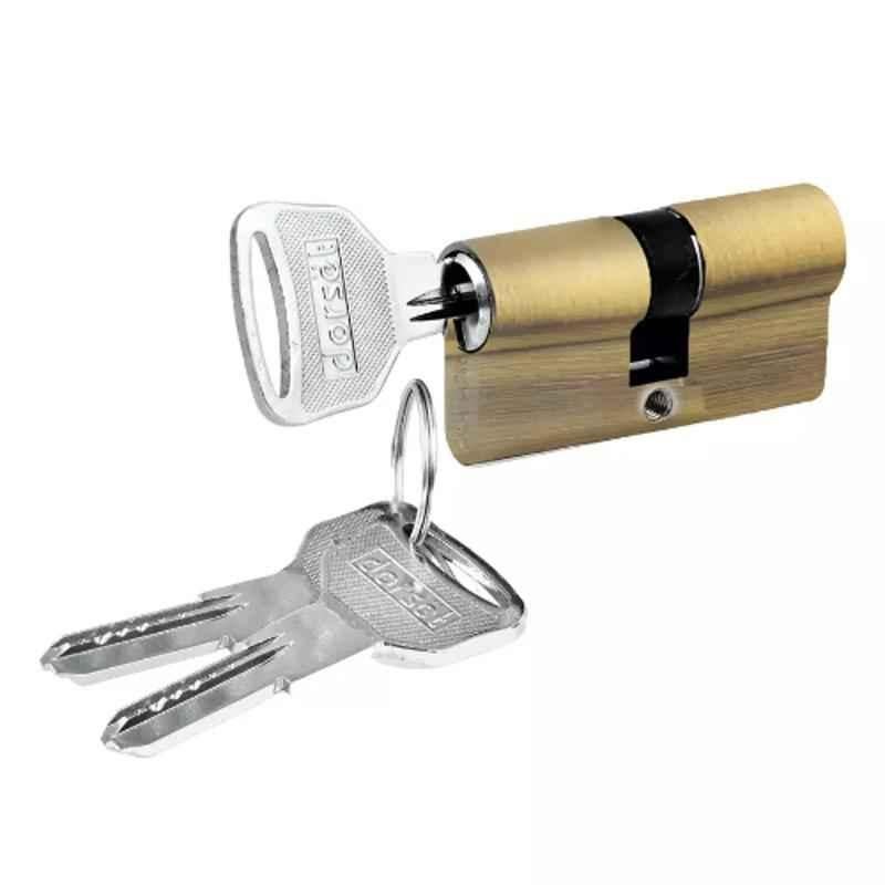 Dorset CL 507 PT 70mm Stainless Steel Antique Brass Finish Euro Profile Pin Cylinder Lock (Pack of 2)