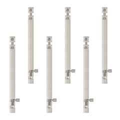 Atom 12 inch Aluminium Satin Finish Heavy Duty Joint-Less Tower Bolt, TB002-12 inch-SS-106 (Pack of 6)
