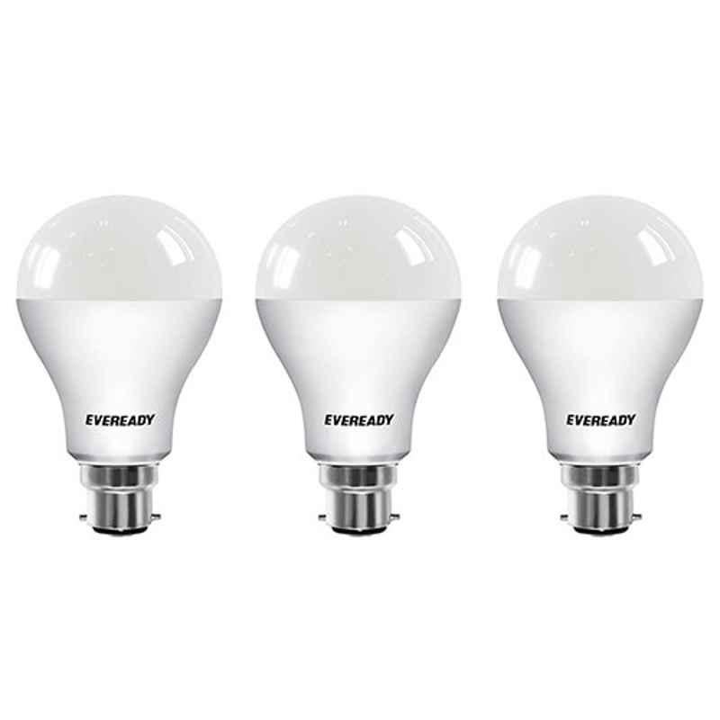 Eveready 12W 1200lm B22D Cool Day White Round LED Bulb (Pack of 3)