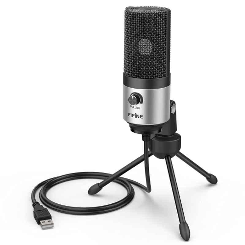 Fifine 70dB 20KHz USB Condenser Desktop Microphone for Zoom Video Meeting Online Class on PC Computer, K669S