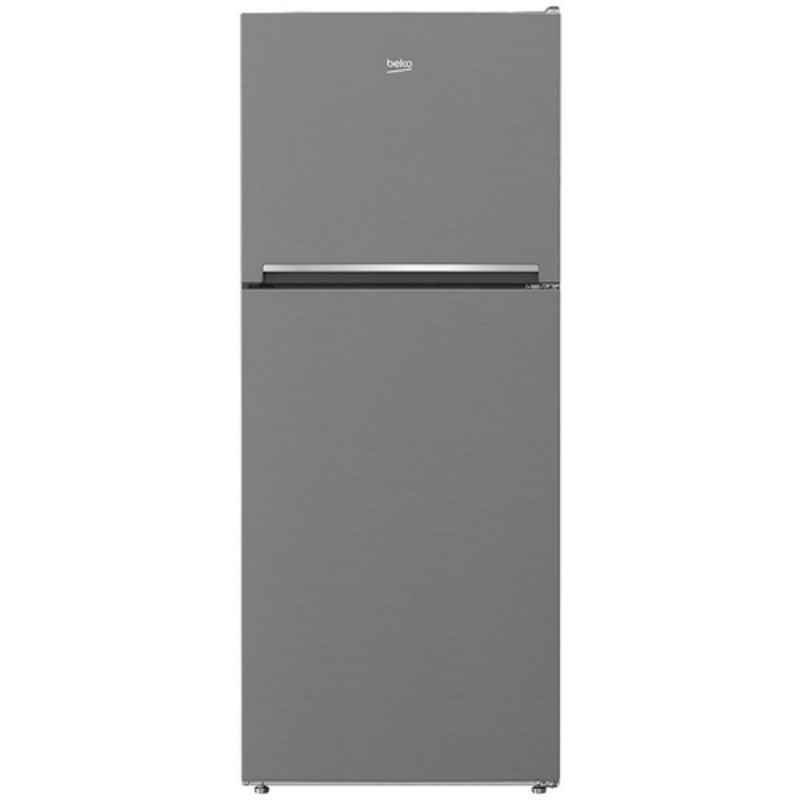 Beko B300 550L Brushed Silver Freezer Top Refrigerator, RDNT550XS