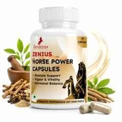 Zenius India 60 Pcs Horse Power Capsule with Shilajit, Ashwagandha, Safed Musali, Akarkara & Kali Tulsi Beej for Stamina Support, Hormonal Balance, Vigour & Vitality