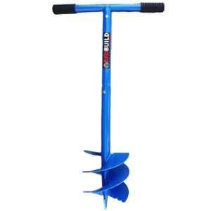 REDBUILD 8 inch Carbon Steel Manual Short Blade Post Hole Digger & Auger