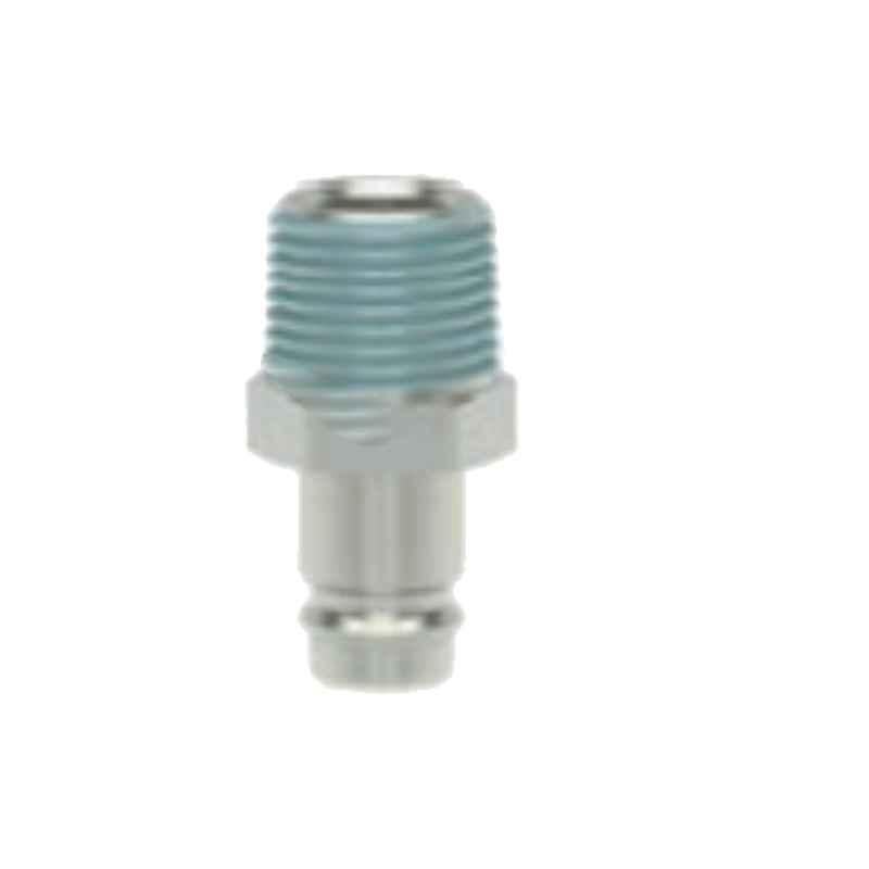 Ludecke ESIG34NAS R3/4 Single Shut Off Industrial Quick Plug with Tapered Male Thread Connect Coupling
