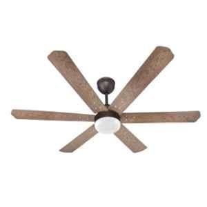 Airelec Gloria Brassica Glow 32W 310rpm 5 Star Smoke Brown 6 Blade BLDC Ceiling Fan with Remote & 2 Years Warranty, AIRCFB2-04, Sweep: 1200 mm