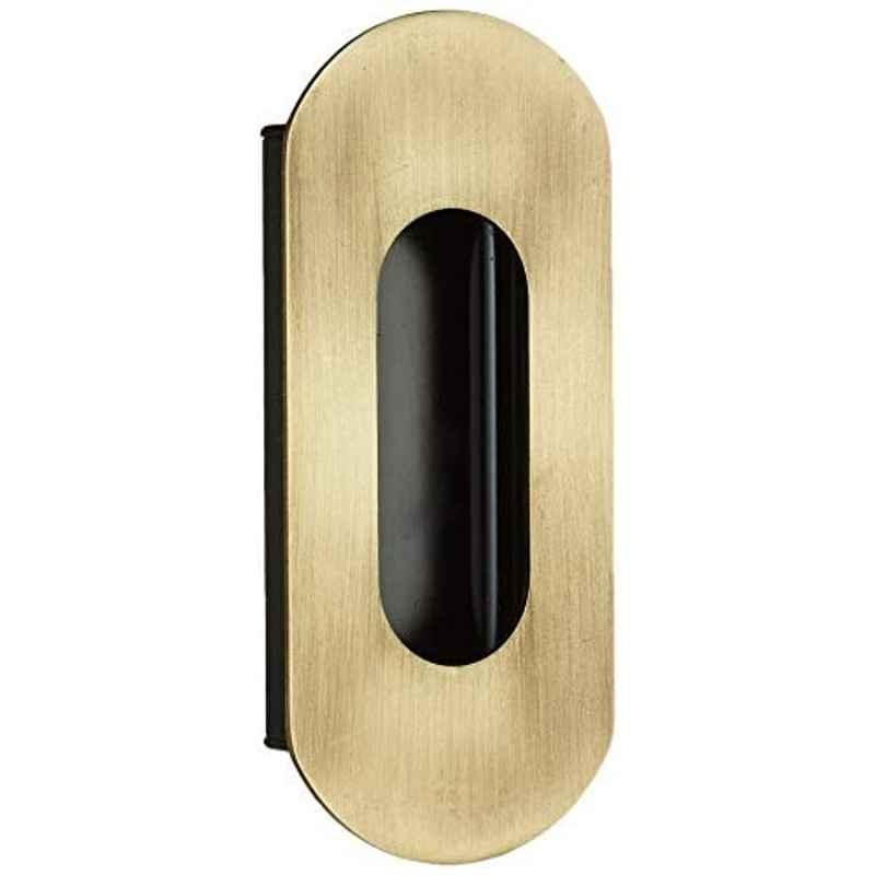 Aquieen 96mm Aluminium Rose Gold Concealed Sliding Handle Set for Wardrobe, SC-753-96 (Pack of 2)