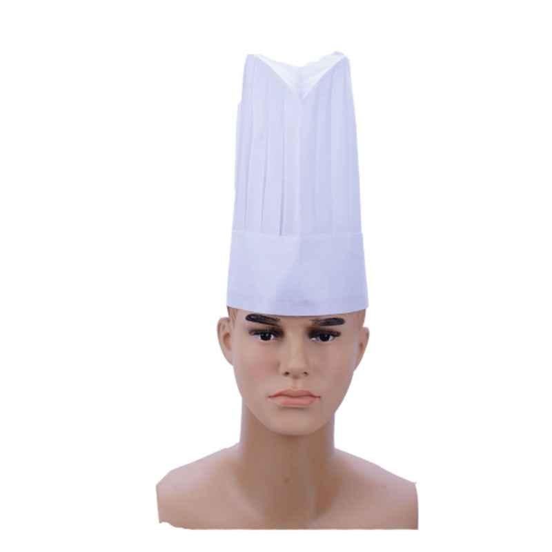 Hotpack 50Pcs 11 inch Non Woven Round Chef Hat Set, NWCHEFHAT11