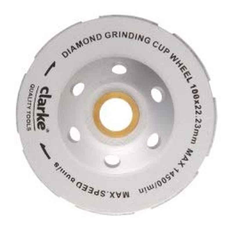 Clarke Diamond Cup Grinding-4 inch Double Row 22.2mm Bore Dia With 16mm Reduction Ring