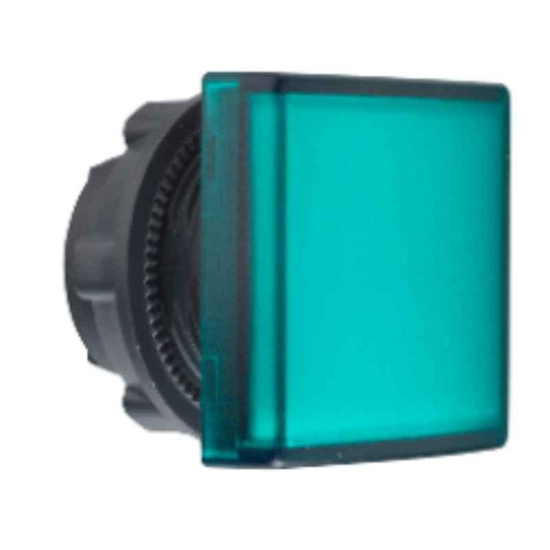 Schneider Harmony 22mm Green Square Plain Lens Head for Pilot Light, ZB5CV033