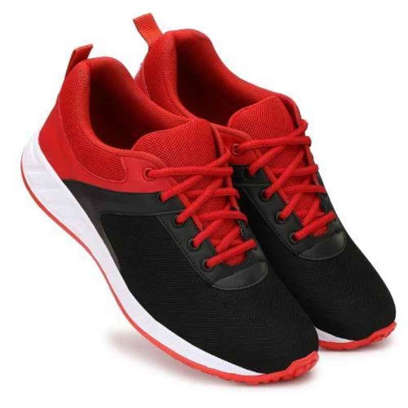 Mr Chief 4171 Black Smart Sports Running Shoes, Size: 8