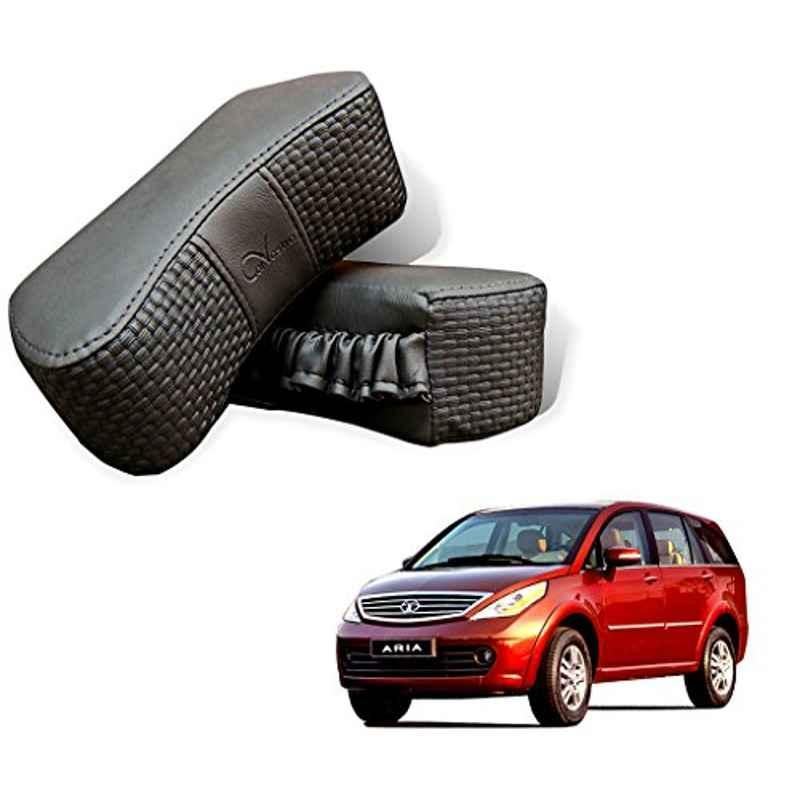 Kozdiko 2 Pcs Memory Foam Grey Car Vastra Neck Rest Cushion Set for Tata Aria, koz_5339