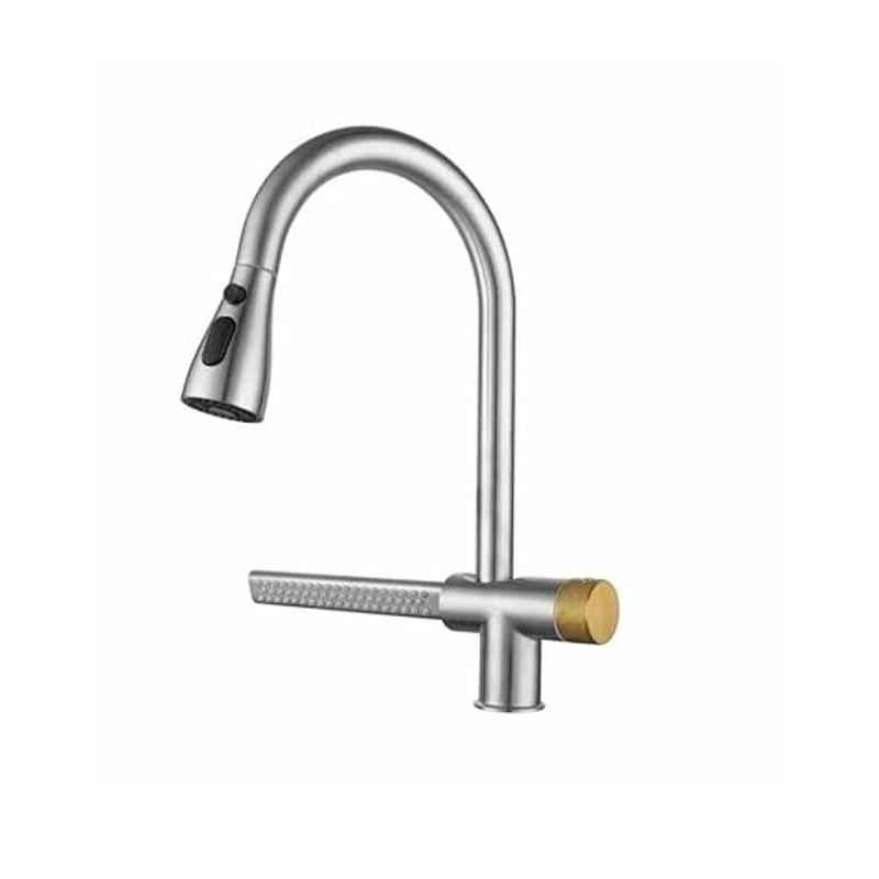Buy IRIS Stainless Steel Swivel Pull Down Kitchen Sink Tap with Waterfall  Shower Online At Price ₹3329