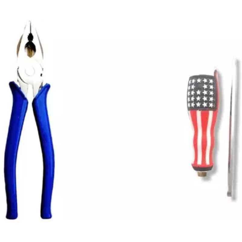 Sky Blue 2 Pcs 7.8 inch Lineman Plier Combo, SBE_PLIER_COMBO_MOD_00158