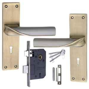 ATOM 200mm Zinc Brass Antique Finish Mortise Door Lock Set, MH-O56-KY-BA