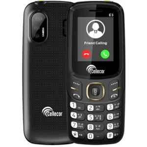 Cellecor E3 32GB/32GB 1.8 inch Black Dual Sim Feature Phone with Torch Light & FM