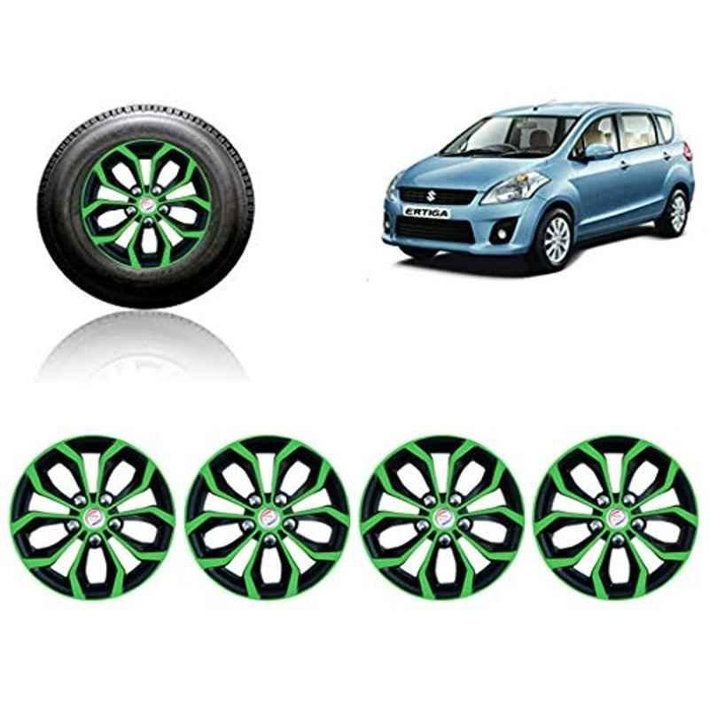 Auto Pearl 4 Pcs 15 inch ABS Green & Black Car Wheel Cover Set for Maruti Suzuki Ertiga T1
