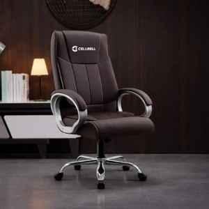 Cellbell BossPro Leatherette High Back Brown Ergonomic Chair, CBHKFOC14487