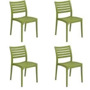 Supreme Omega Villa Green Chairs Without Arm (Pack Of 4)