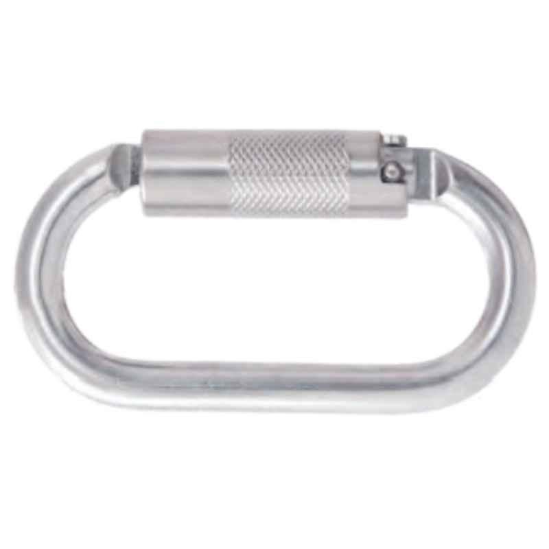 Karam 15mm Stainless Steel Forged Quarter Turn Locking Bulb Type Karabiner with Captive Pin, PN 111BE SS