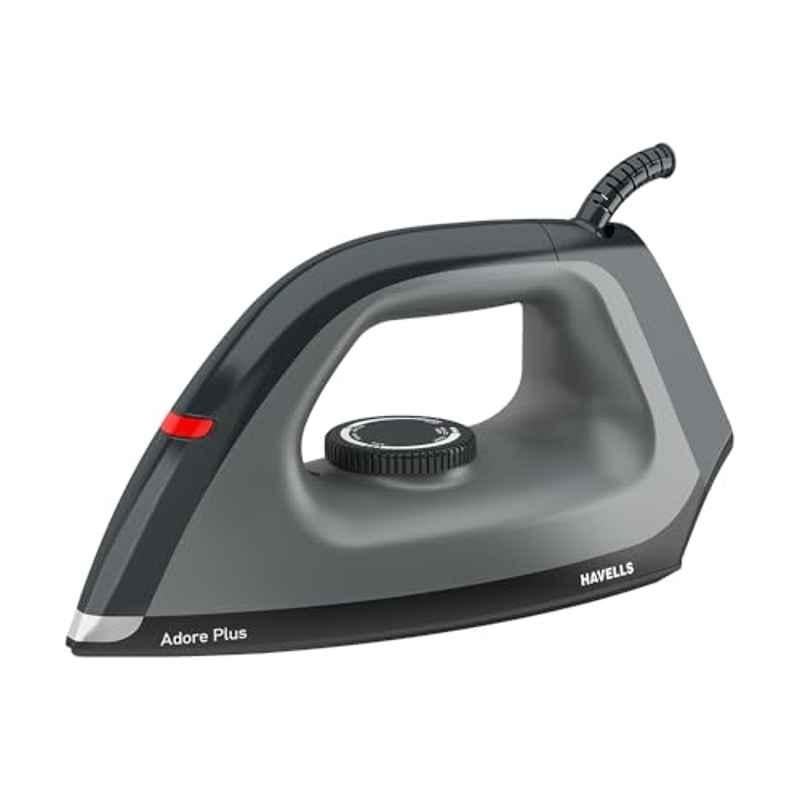 Havells Adore Plus 1100W Black Dry Iron with Non-Stick Soleplate