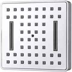 Zesta 4x4 inch Stainless Steel 304 Chrome Finish Silver Square Waterfall Overhead Shower