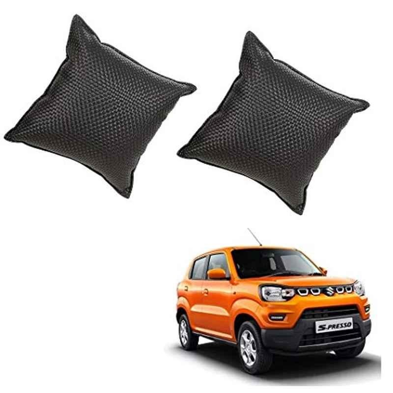 Kozdiko 2 Pcs Black Car Seat Cushion Pillow Set for Maruti Suzuki S-Presso