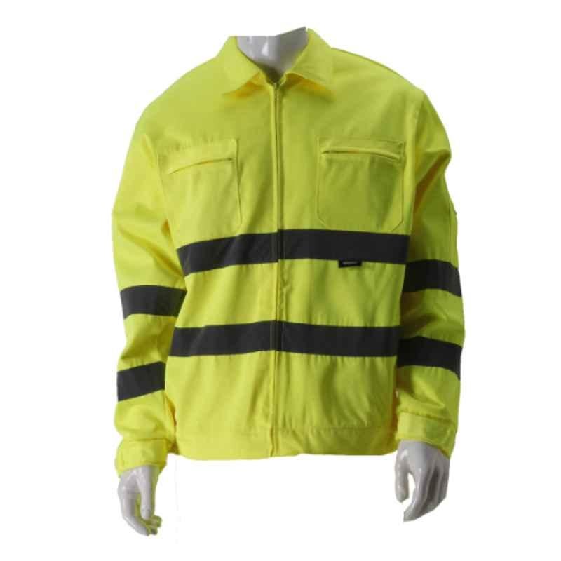 Vizwell Cotton & Polyester Flor Green Jacket, TC06, Size: XL