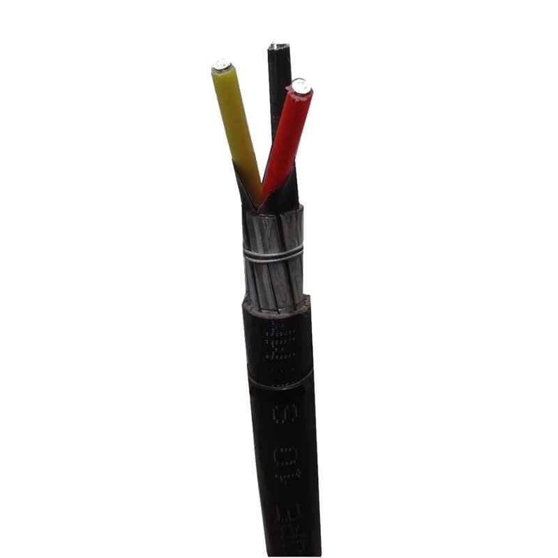 Polycab 4 Sqmm 3 Core Aluminium Armoured Low Tension Cable, A2XWY, Length: 100 m