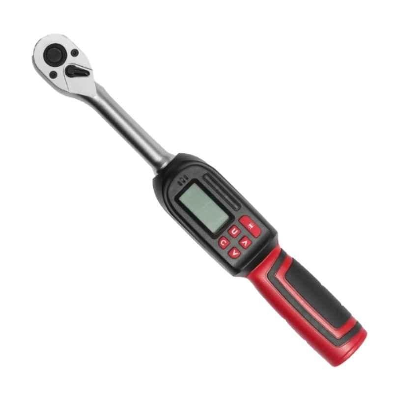 Delta Imports 1/2 inch 3-60Nm Metal Black & Red Ratchet Head Digital Torque Wrench, BS04135B
