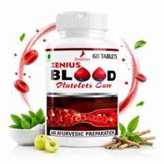 Zenius India 60 Pcs Blood Platelets Care Tablet with Kalmegh, Sarpankha, Rohitka, Giloy & Kasmard for Blood Purification