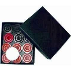 QUIT-X 3.18cm Wooden Professional Grade Carrom Coins & Striker (Pack of 25)