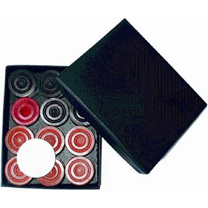QUIT-X 3.18cm Wooden Professional Grade Carrom Coins & Striker (Pack of 25)
