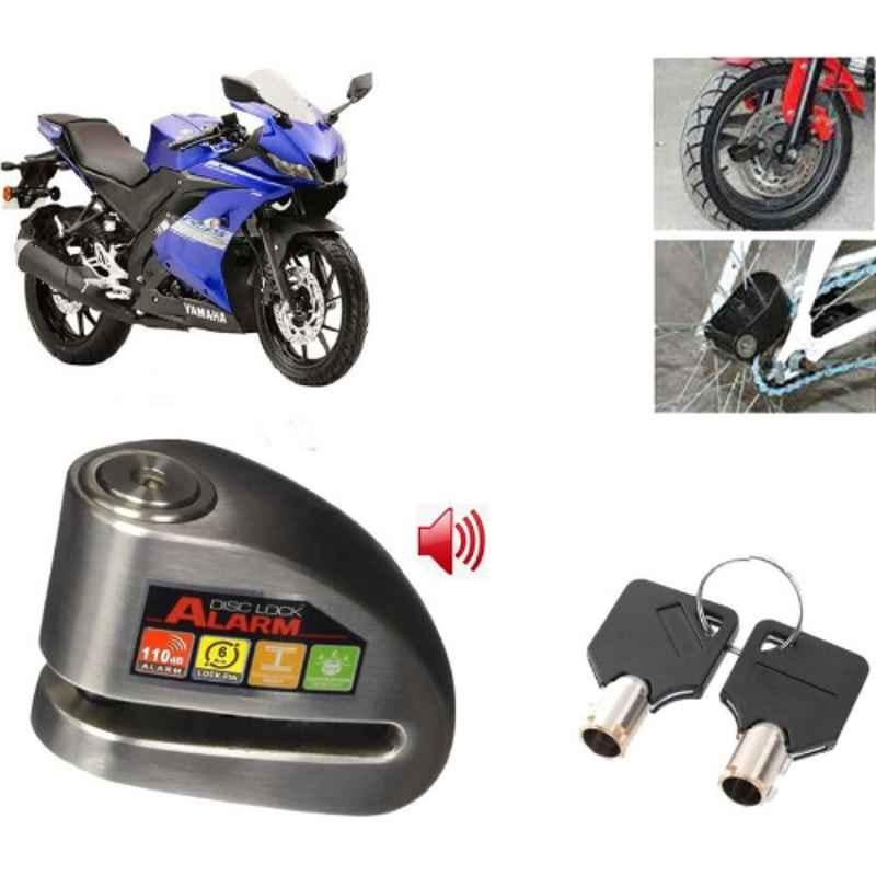 Auto Pearl Steel Black Anti-Theft Alarm Disc Brake Lock for YZF R15 S, Lock_867