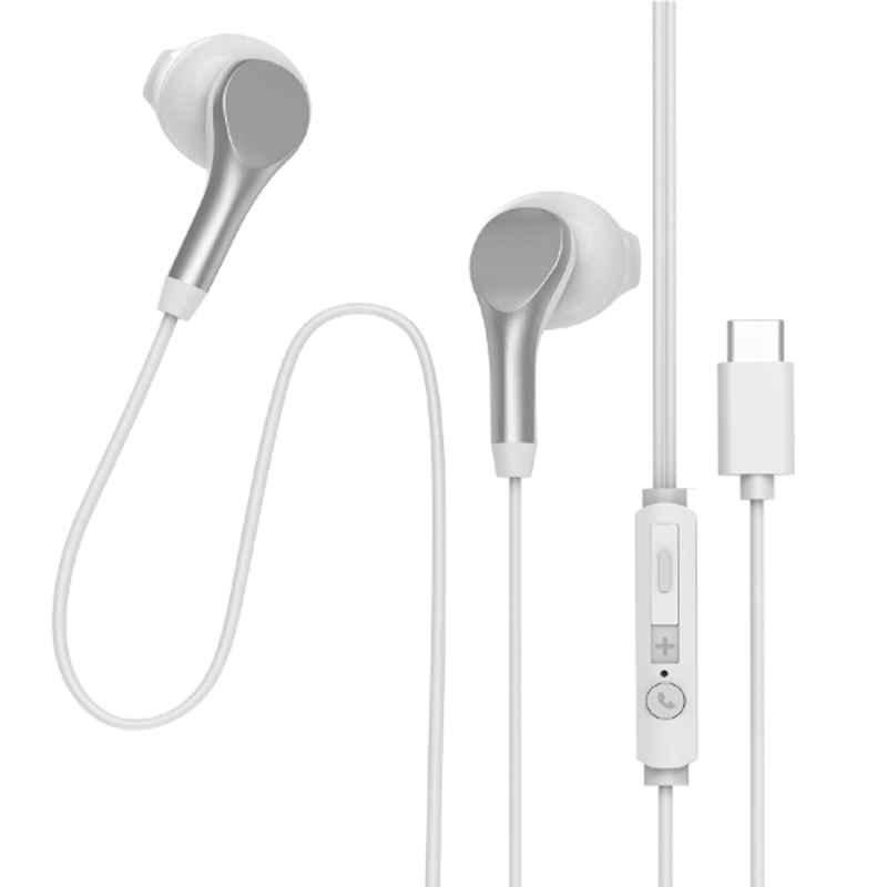 Buy Gizmore GIZ ME343 White Type C In Ear Wired Earphone with Mic