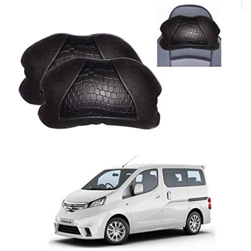 Kozdiko 2 Pcs Black Neck Rest Cushion Pillow Set for Nissan Evalia
