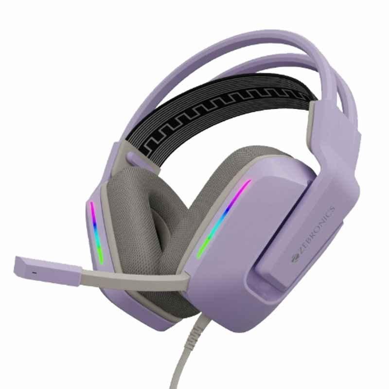 Zebronics Havco Purple Gaming Wired Headphone with Mic